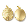 Rack Plating Brass Locket Pendants KK-G452-02G-1