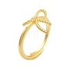 Bowknot Brass Adjustable Rings for Women RJEW-L120-016G-01-1