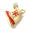 Christmas Theme Alloy Enamel Pendants ENAM-B025-01B-01G-2