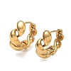 Twist 304 Stainless Steel Hoop Earrings for Women SA-CBA0E8A-05G-3