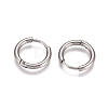Tarnish Resistant 304 Stainless Steel Huggie Hoop Earrings EJEW-G272-02-10mm-P-2