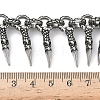 304 Stainless Steel Dragon Claw Bib Necklaces for Men NJEW-D345-02AS-5