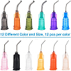 120Pcs 12 Colors Plastic Fluid Precision Blunt Needle Dispense Tips TOOL-BC0001-22-2