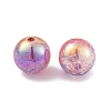 UV Plating Rainbow Iridescent Two Tone Acrylic Beads PACR-C009-04E-2