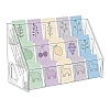 3-Tier 15-Grid Acrylic Card Display Riser Stands ODIS-WH0030-339A-1