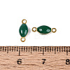 Antique Bronze Plated Brass Enamel Oval Links connectors KK-Q570-06C-3