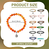 12Pcs 12 Colors Gemstone Round Bead Bracelets BJEW-PH02034-2