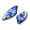 4Pcs 4 Styles Transparent Epoxy Resin Pendants RESI-B032-02A-2