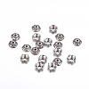 6-Petal Tibetan Style Alloy Flower Bead Caps X-TIBE-S220-AS-01-RS-1