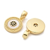 Brass Micro Pave Cubic Zirconia Pendents KK-M303-01G-01-2