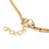 1Pc Unisex 304 Stainless Steel Round Snake Chain Bracelets BJEW-DJ0001-70-2