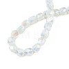 Electroplate Glass Beads Strands EGLA-N002-13-A14-4