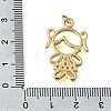 Brass Micro Pave Clear Cubic Zirconia Pendants CU-CBA637A-06G-B-3