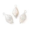 Natural Baroque Pearl Keshi Pearl Pendants X-PALLOY-JF02132-1