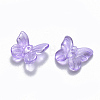 Transparent Spray Painted Glass Charms X-GLAA-T016-21B-2