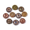 Picasso Baking Paint & Golden Metal Enlaced Glass Beads DGLA-T004-57M-1