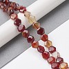 Natural Red Agate Beads Strands G-K359-C13-01-2