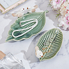 2Pcs 2 Style Ceramic Jewelry Plates AJEW-PH0006-43A-2