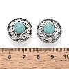 Zinc Metal Alloy & Natural Turquoise Buttons LS-BUTT-WH0057-001C-AS-3