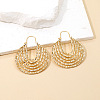 Hollow Line Flat Round Zinc Alloy Hoop Earrings FS-WG56B56-01-1
