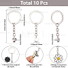 10Pcs Iron Split Key Rings FIND-SC0023-65-2