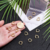 12Pcs Brass Huggie Hoop Earring Findings KK-CN0003-37-3