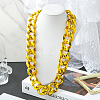 1Pc Acrylic Cuban Link Chain Necklaces for Men NJEW-SP0001-09A-G-5