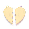 304 Stainless Steel Enamel Split Pendants STAS-T074-03G-3