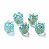Handmade Gold Foil Lampwork Beads X-FOIL-T004-04B-1