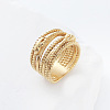 304 Stainless Steel Twisted Wire Design Finger Rings DM2174-7-2