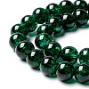 Spray Painted Crackle Glass Beads Strands CCG-Q001-8mm-17-3