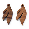 Natural Walnut Wood Pendants X-WOOD-T023-19-2