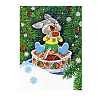 DIY Easter Theme Rabbit Pattern Full Drill Diamond Painting Canvas Kits DIY-G074-01G-1