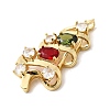 Brass Micro Pave Cubic Zirconia Pendants KK-L258-01G-A01-2