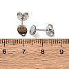 Non-Tarnish 304 Stainless Steel Stud Earring Findings STAS-R063-38-4