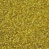 Yellow 11/0 Grade A Round Transparent Glass Seed Beads X-SEED-Q007-F35-2