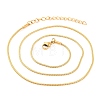 304 Stainless Steel Round Snake Chain Necklaces for Women NJEW-G140-06B-G-2