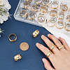 24Pcs 6 Styles 201 Stainless Steel Grooved Finger Ring Settings STAS-ME0003-12G-5