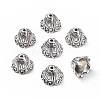 Tibetan Style Alloy Bead Caps TIBEB-EA9700YKG-AS-LF-1