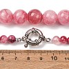 Dyed Round Natural Green Jade Graduated Beaded Necklaces GG-CBAA808-05P-E-5