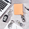 4Pcs 2 Colors Iron and Alloy Carabiner Keychain Clasps with 2Pcs Key Rings IFIN-AR0001-22-5