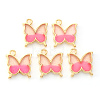 Light Gold Plated Alloy Enamel Pendants LS-ENAM-R136-24B-1