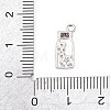 Brass Micro Pave Clear Cubic Zirconia Pendants KK-D225-02P-3