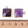 Natural Amethyst Faceted Pendants G-T139-95C-3