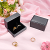 PU Leather Jewelry Couple Ring Packing Boxes CON-CL0001-27B-4
