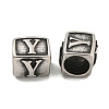 316 Surgical Stainless Steel with Rhinestone Large Hole Cube Beads STAS-Q326-08AS-01-2