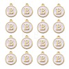 Golden Plated Alloy Charms LS-ENAM-S118-01B-2