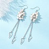 Natural Persian Jade Wing Dangle Earrings EJEW-JE06728-01-1