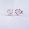 Brass Pave Pink Cubic Zirconia Cartilage Earrings FS-WGEDAE7-09-1