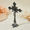 Religion Alloy Crucifix Cross Statue Display Decorations DJEW-WH0043-105A-4